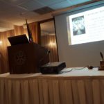 McKeen introducing Bishop Baraga to Rotarians.