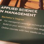 Dr. Brian Zinser spoke about the Bachelors of Applied Science in Management program.