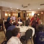 Gathering for our weekly luncheon at the Landmark Inn!