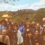 A group photo of everyone on the trip to Japan.