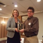 New Marquette West Rotary President Amanda Filizetti and Club Treasurer Rick Orr.