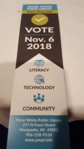 Make sure to get out and vote on November 6 and support your local library.