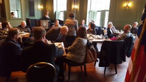 We had a large number of Rotarians at today's luncheon.