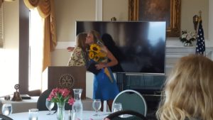 Lucy Grove and Amanda Filizetti during today's Rotary Meeting.